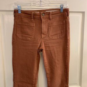 Pilcro High-Rise Skinny Bootcut in Copper